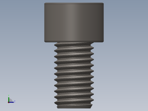 Screw_DIN_912_M12x20F_A2.SLDPRT公制内六角螺钉左视缩略图