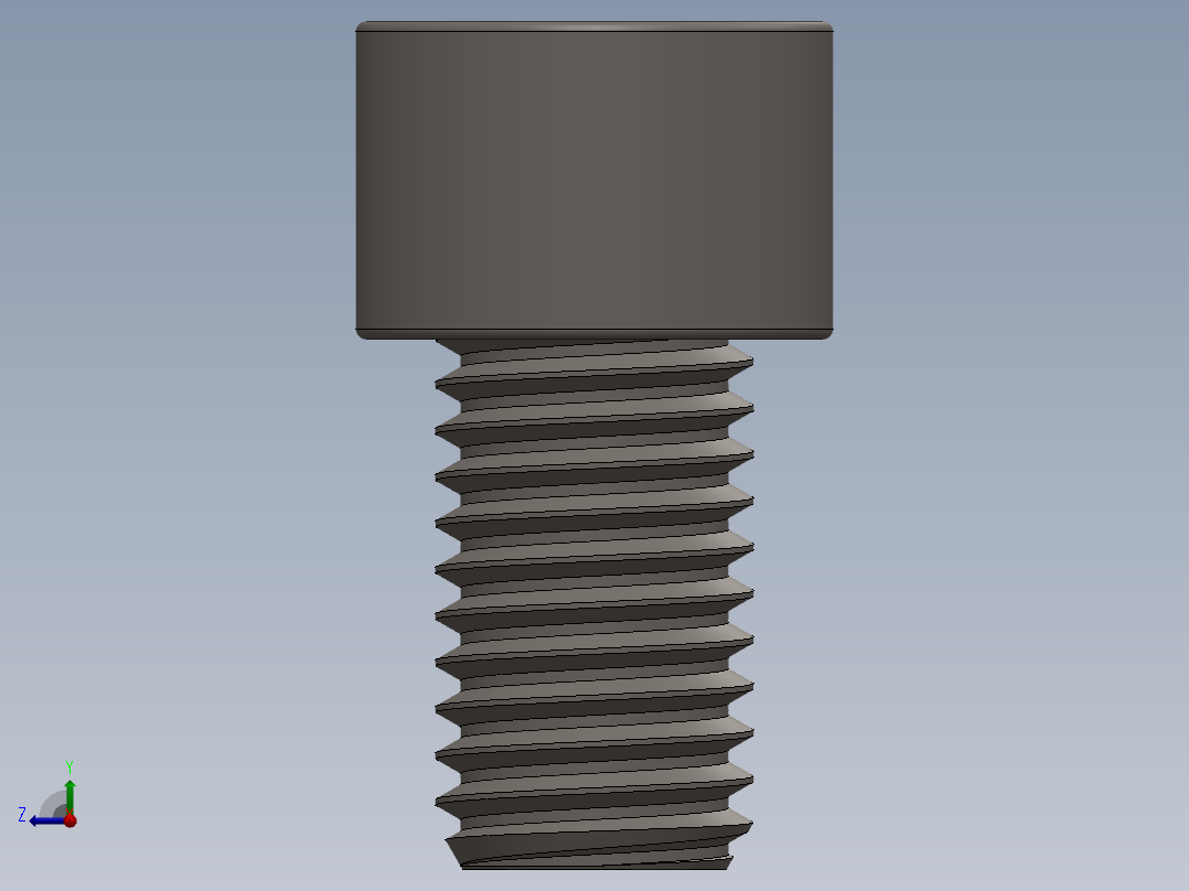 Screw_DIN_912_M12x20F_A2.SLDPRT公制内六角螺钉右视图