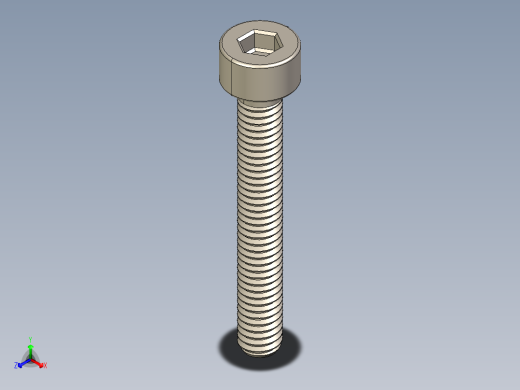 Screw_DIN_912_M2.5x18_A2.STEP公制内六角螺钉