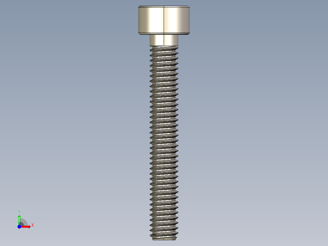 Screw_DIN_912_M2.5x18_A2.STEP公制内六角螺钉前视图