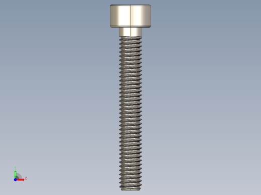 Screw_DIN_912_M2.5x18_A2.STEP公制内六角螺钉前视缩略图