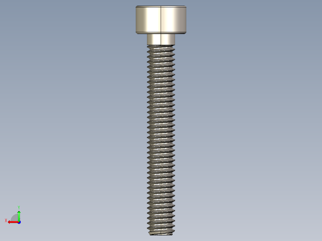 Screw_DIN_912_M2.5x18_A2.STEP公制内六角螺钉后视图