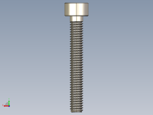 Screw_DIN_912_M2.5x18_A2.STEP公制内六角螺钉后视缩略图