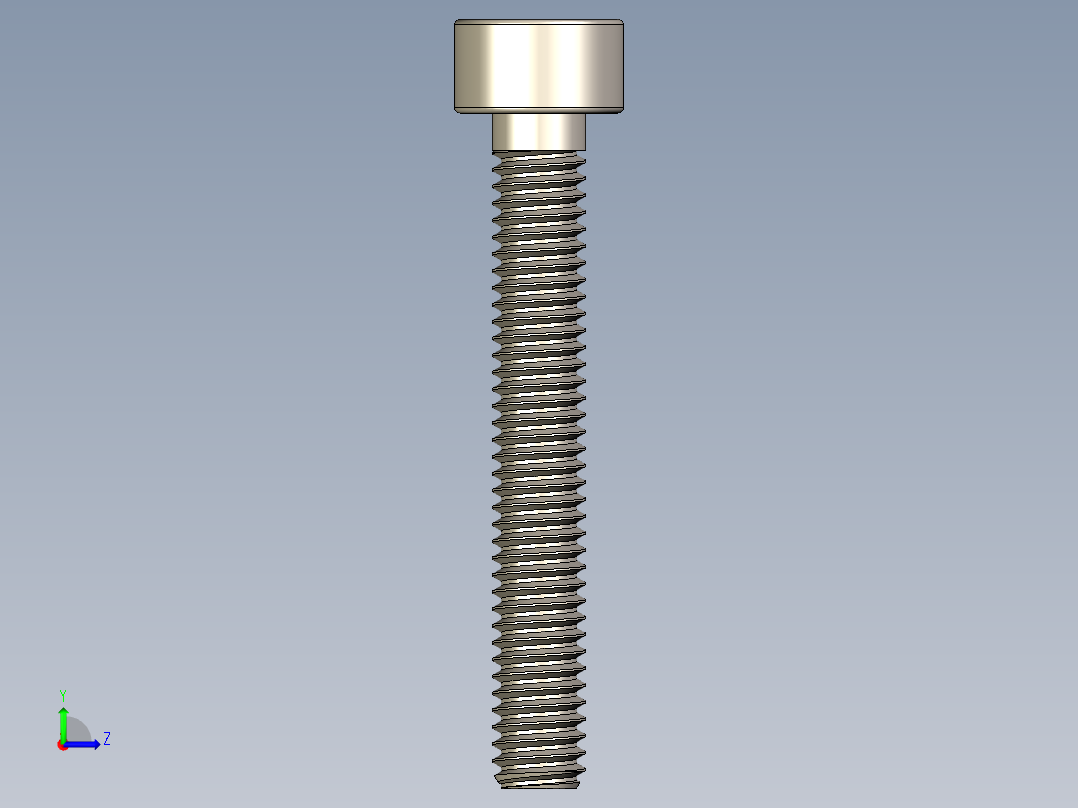 Screw_DIN_912_M2.5x18_A2.STEP公制内六角螺钉左视图