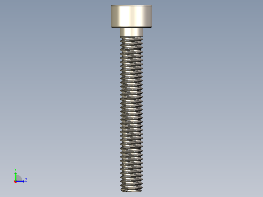 Screw_DIN_912_M2.5x18_A2.STEP公制内六角螺钉左视缩略图