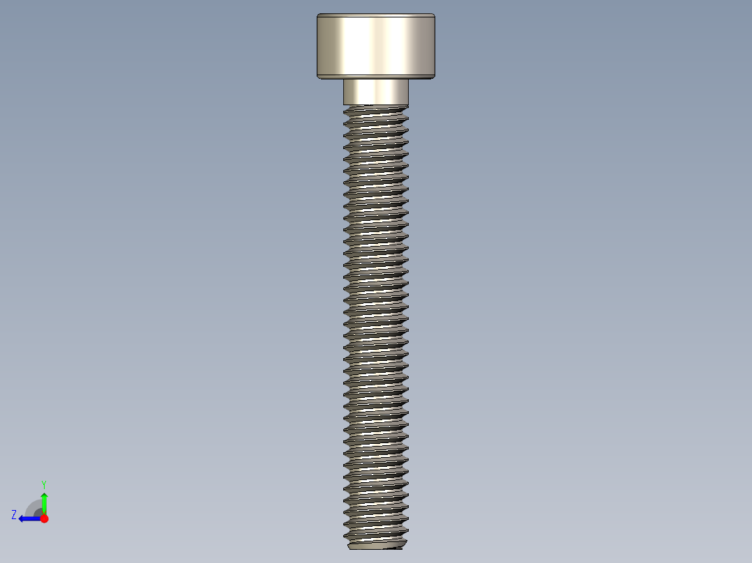 Screw_DIN_912_M2.5x18_A2.STEP公制内六角螺钉右视图