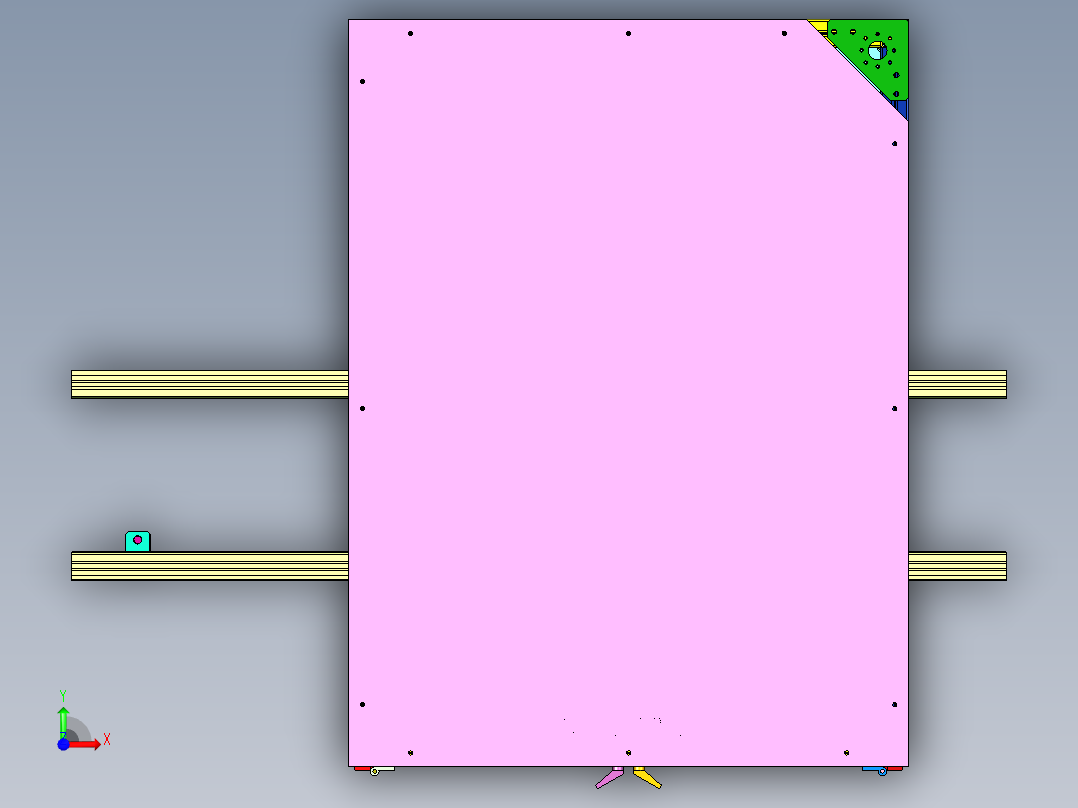 汽车车门门锁可靠性试验台前视图