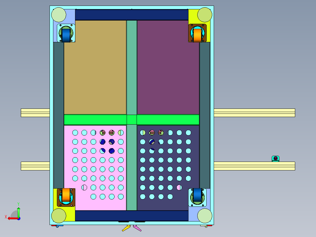 汽车车门门锁可靠性试验台后视图