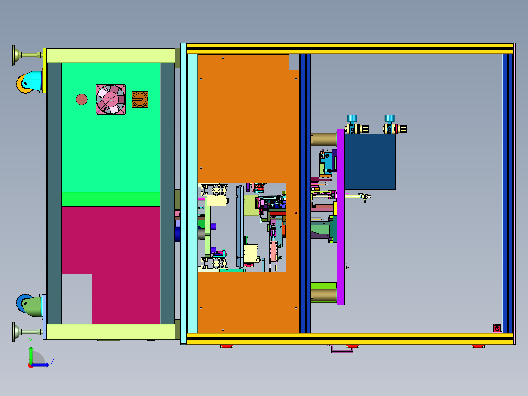汽车车门门锁可靠性试验台左视图
