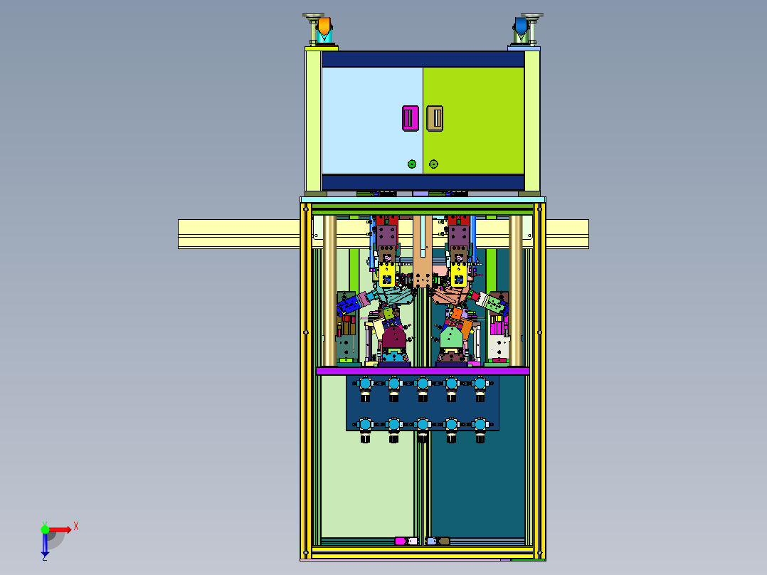 汽车车门门锁可靠性试验台俯视图