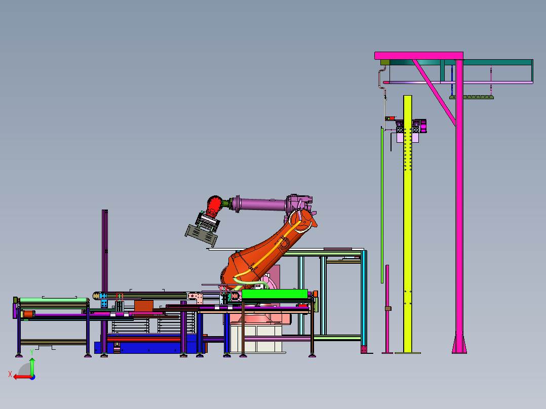 钣金件用的高效稳定型喷粉设备后视图