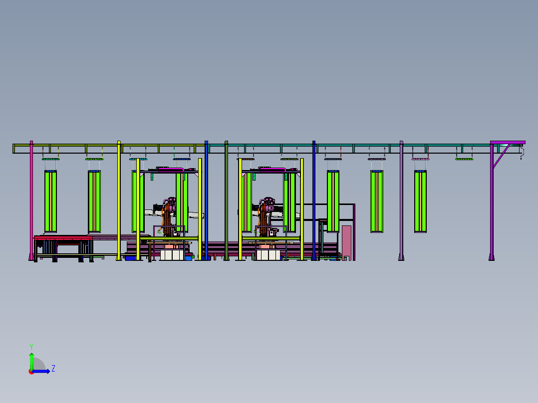 钣金件用的高效稳定型喷粉设备左视图