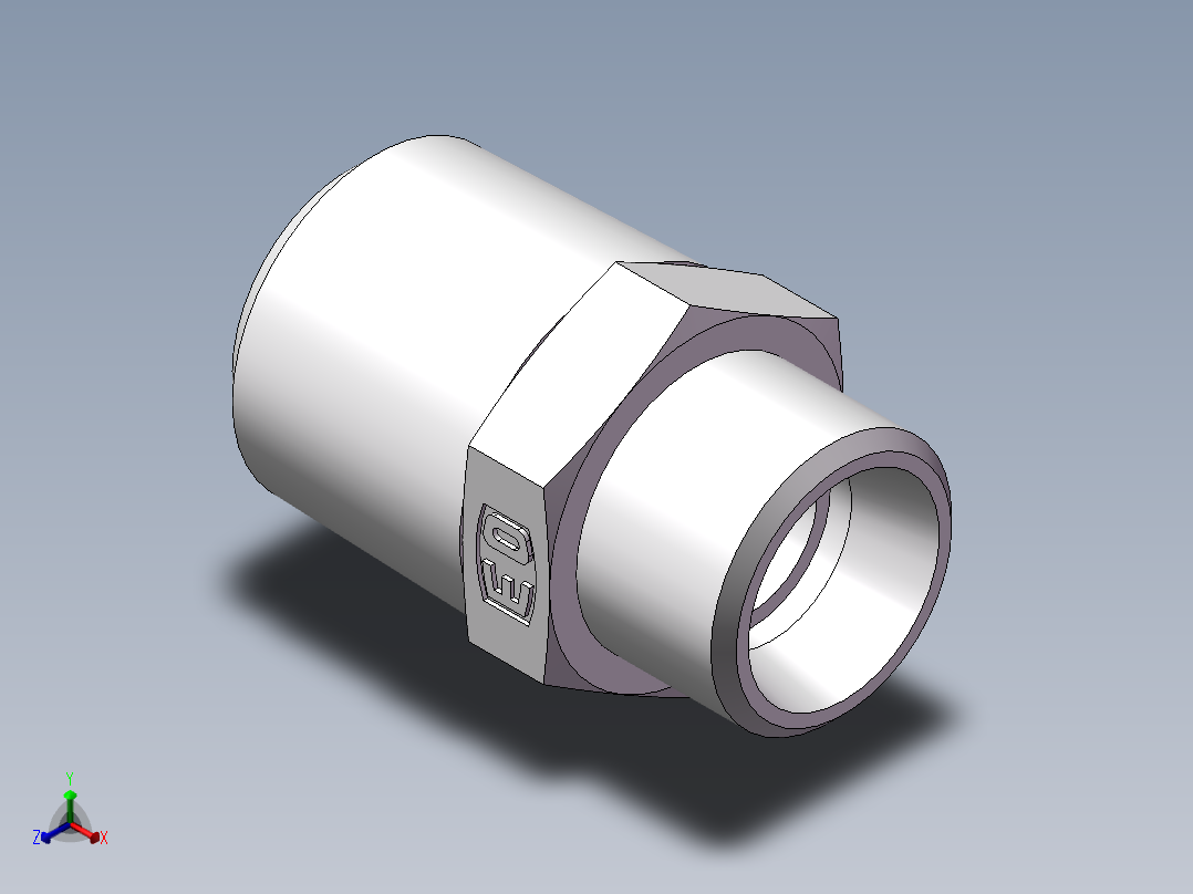 美制锥螺纹、1CN-18-08正等轴测图