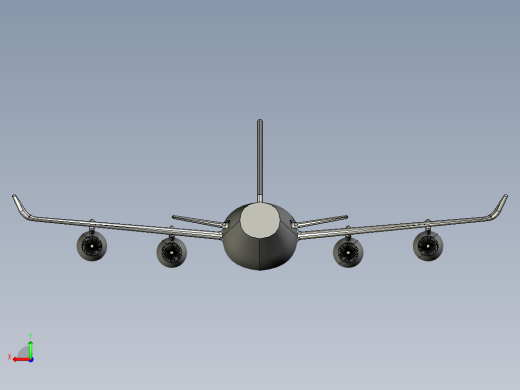 B2004469-闪电蓝飞机模型后视缩略图