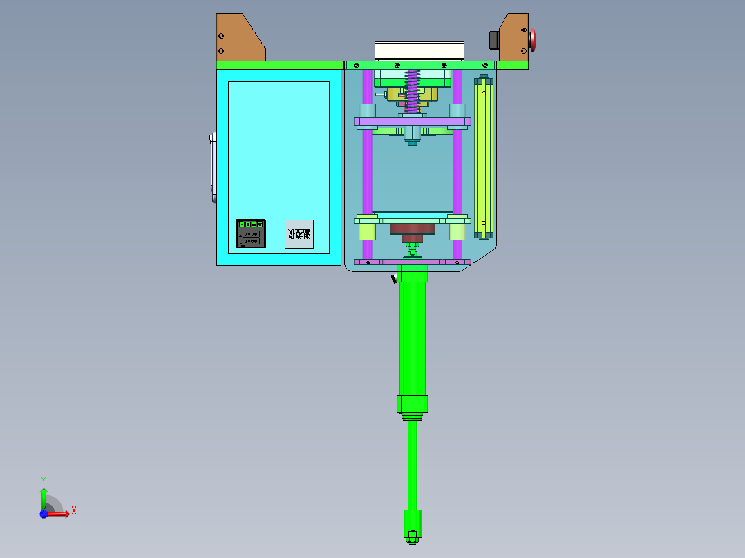 热熔压平设备前视图