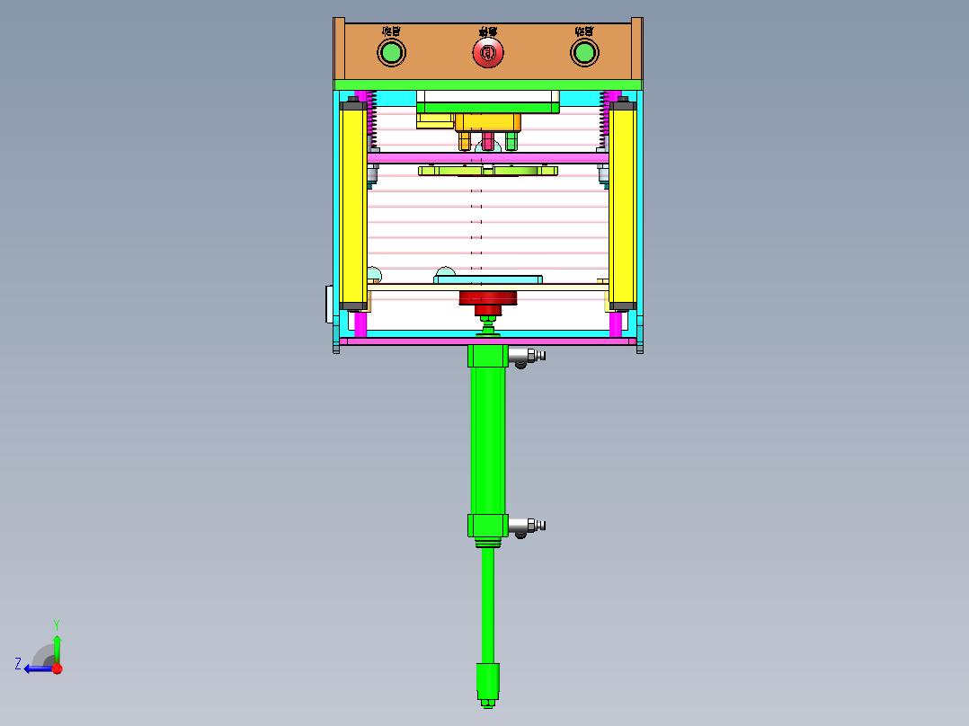 热熔压平设备右视图