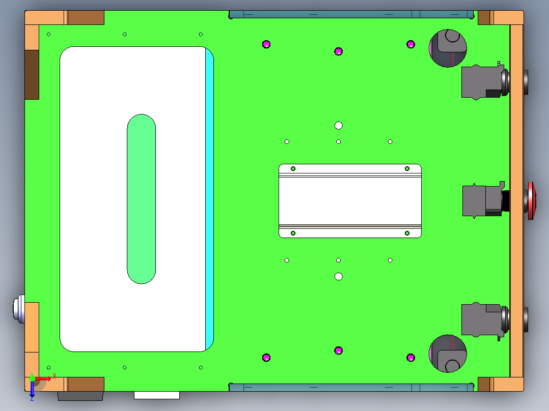 热熔压平设备俯视图