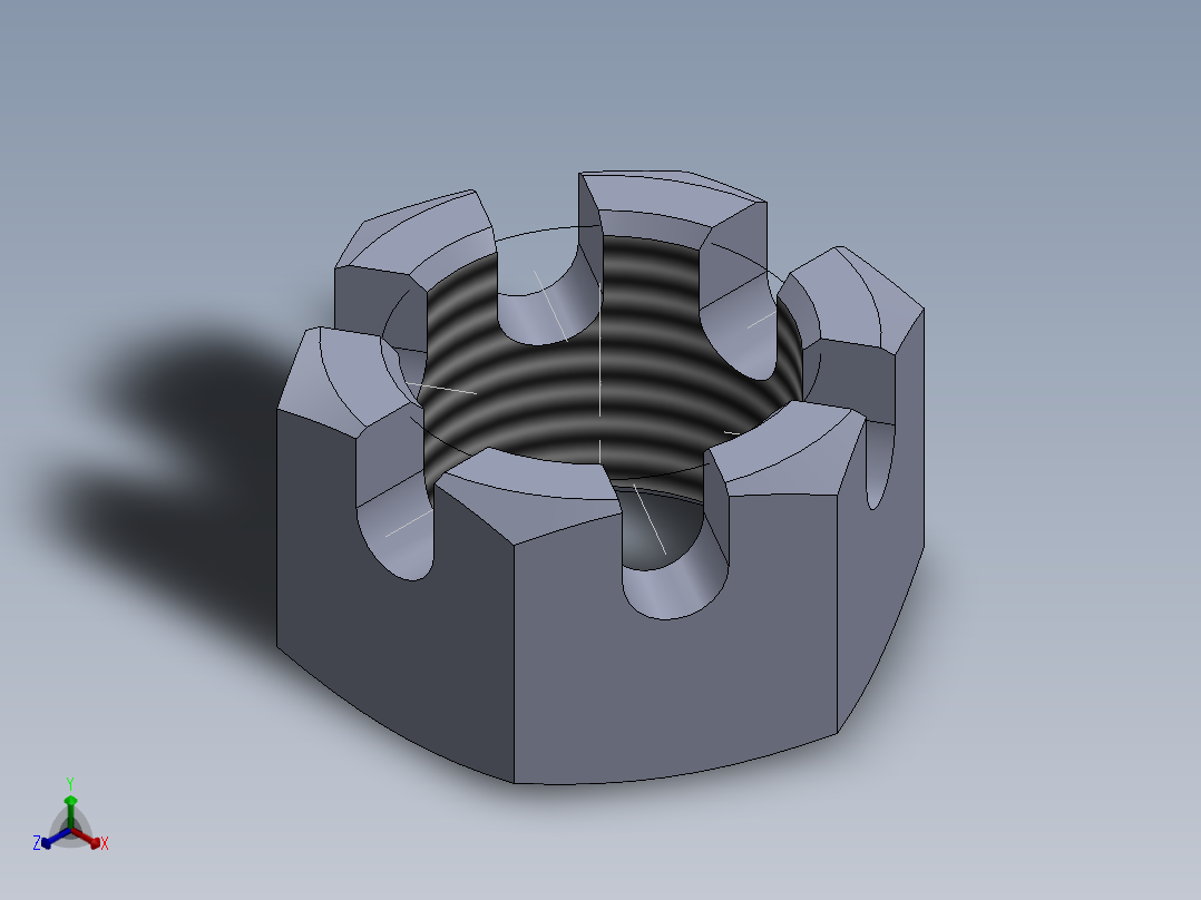 液压缸活塞正等轴测图
