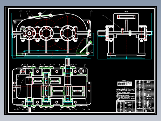 两二级展开式圆柱直齿轮减速器设计T=100 n=62含5张CAD图