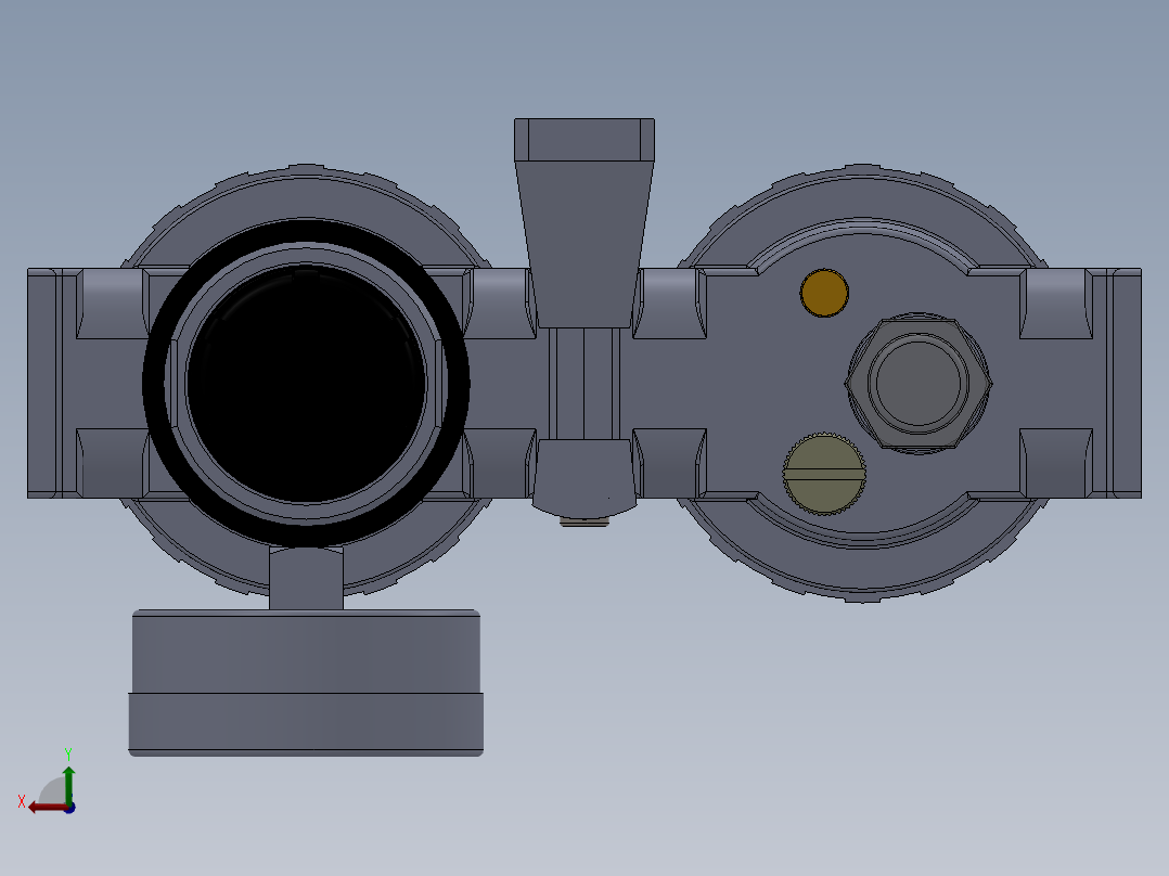 气源三联件后视图