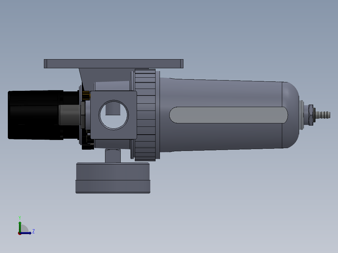 气源三联件左视图
