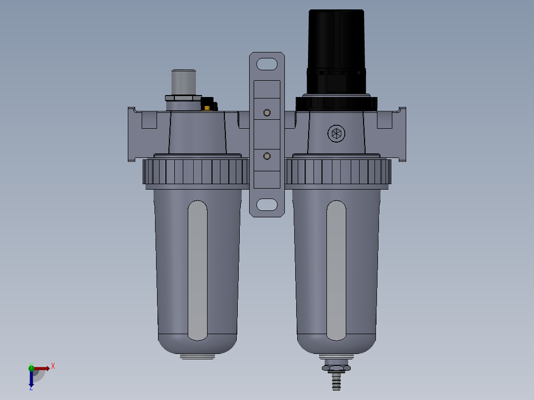 气源三联件俯视图