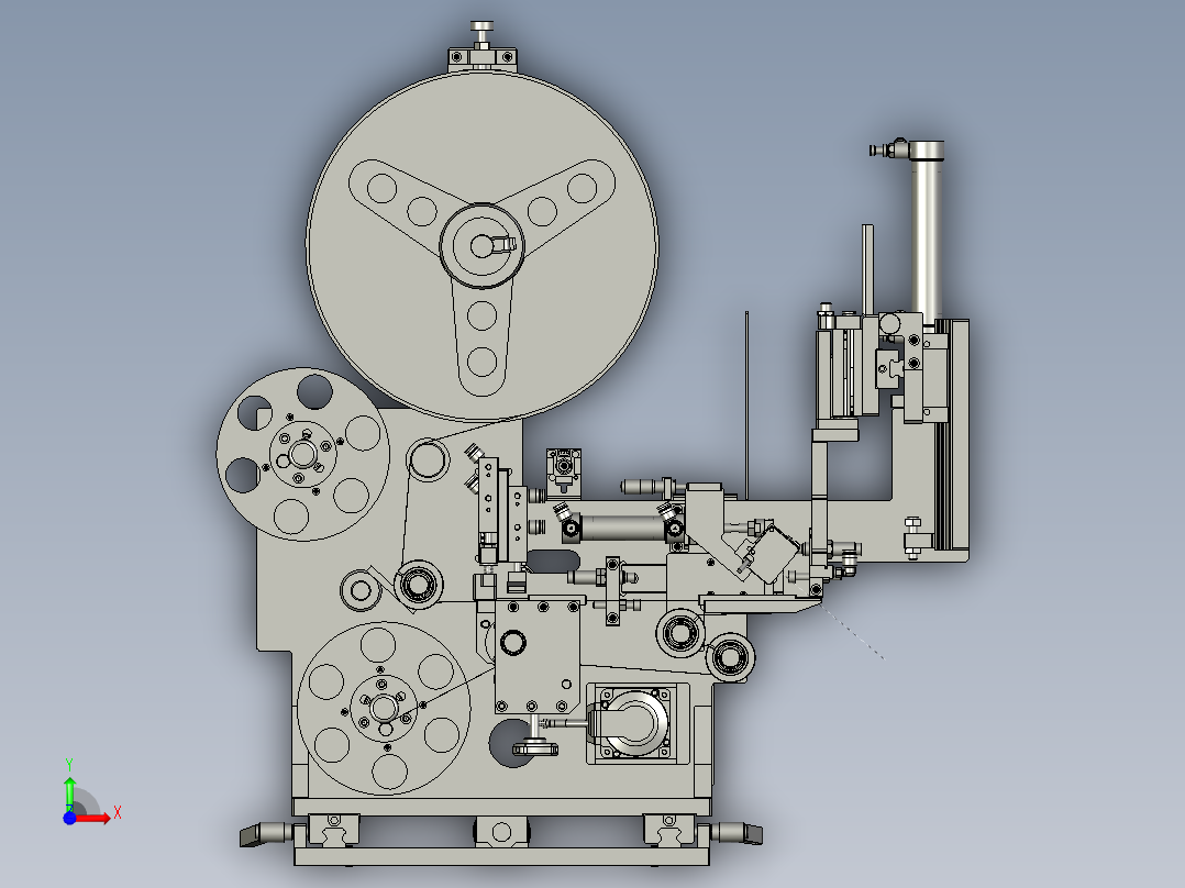 JZDW-03贴胶纸机构前视图