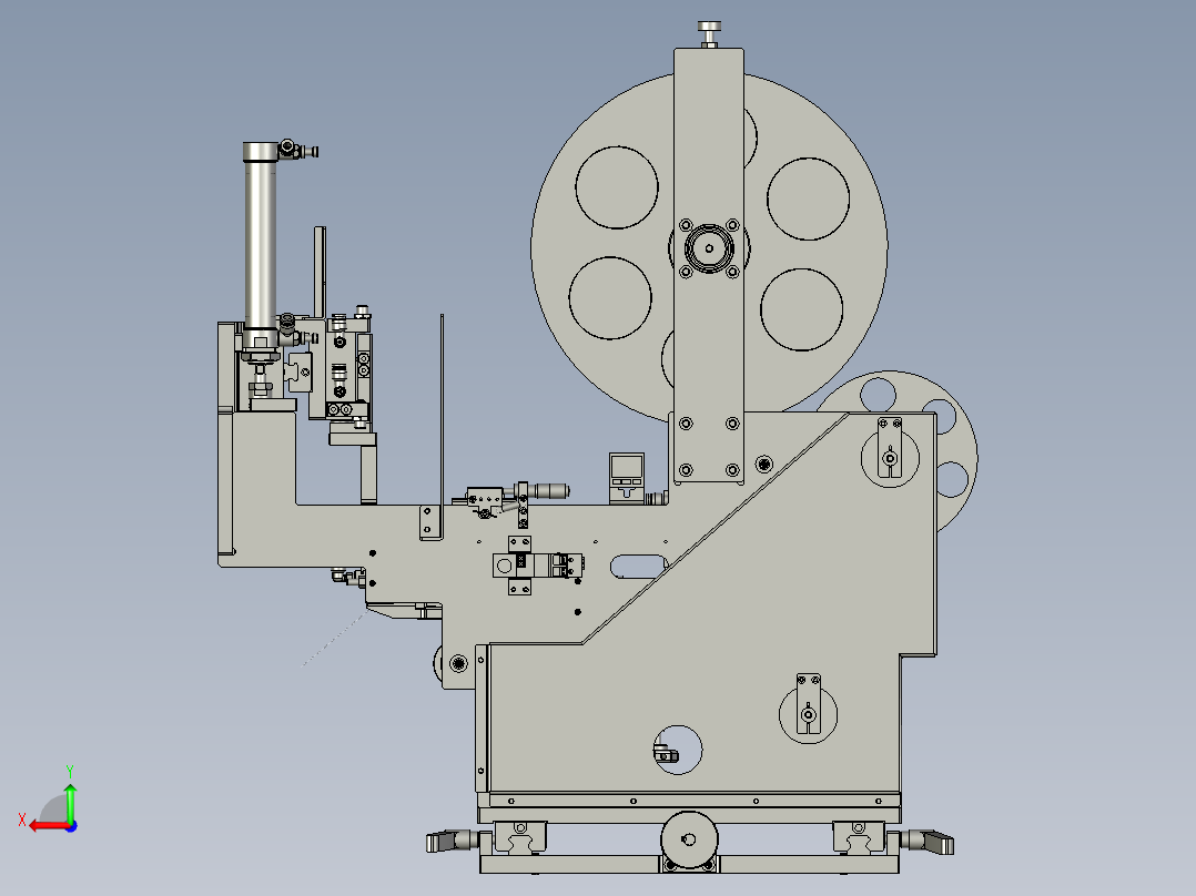 JZDW-03贴胶纸机构后视图
