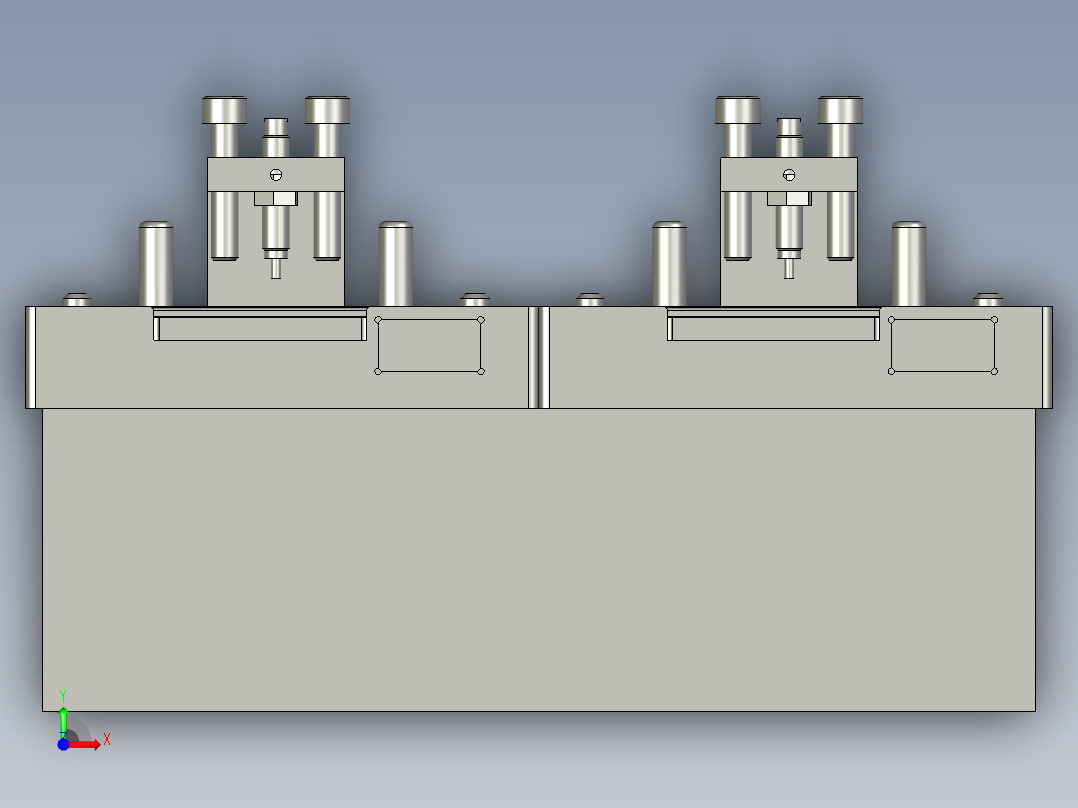 粘胶头部前视图