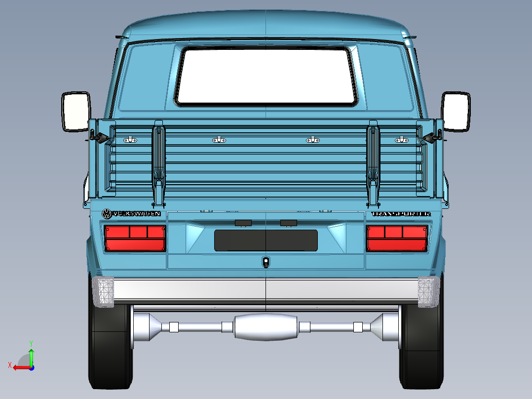 大众 T3 多卡后视图