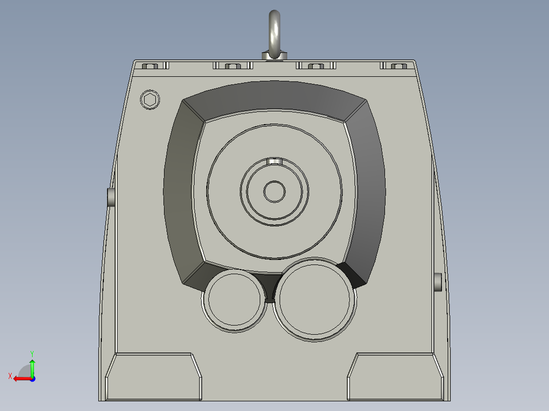 R07-R167斜齿轮减速电机后视图