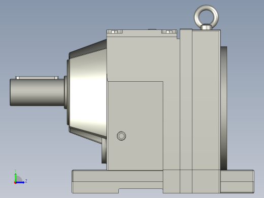 R07-R167斜齿轮减速电机左视缩略图