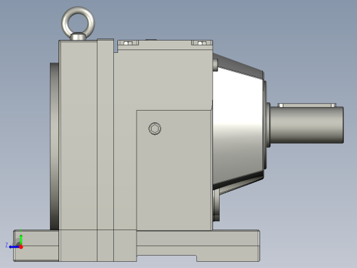 R07-R167斜齿轮减速电机右视缩略图