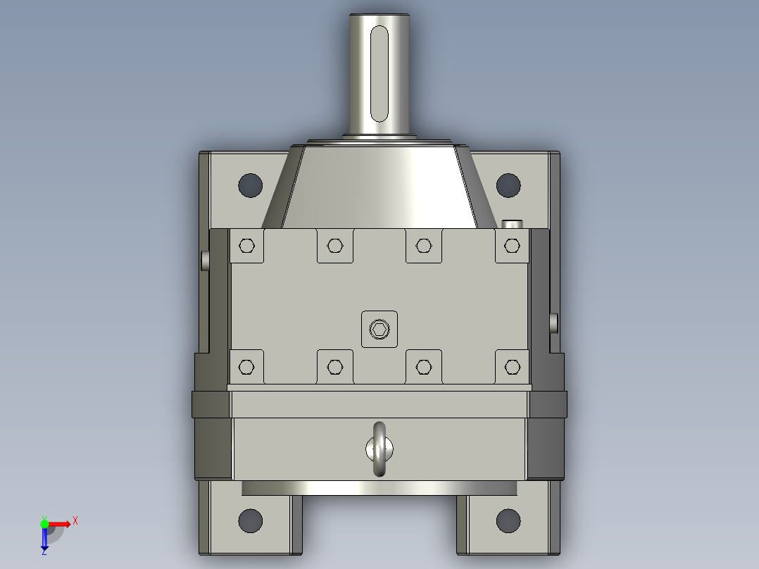 R07-R167斜齿轮减速电机俯视图