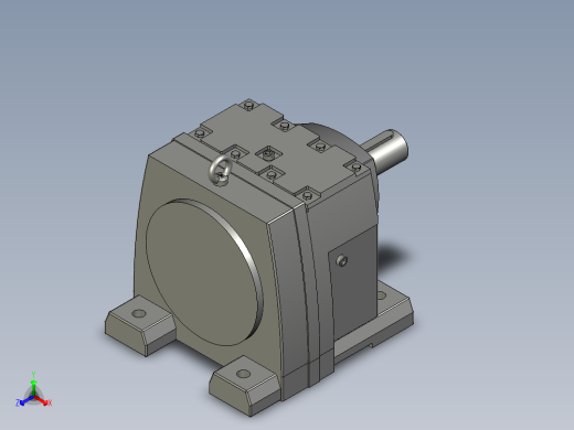R07-R167斜齿轮减速电机正等轴测缩略图