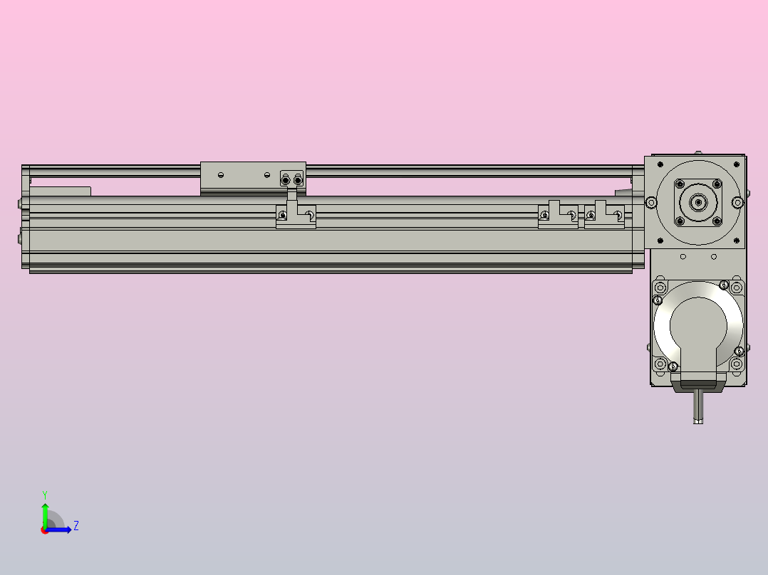 MT75BT半封闭皮带滑台[MT75BT.L80.200.RD.P40.C3]左视图