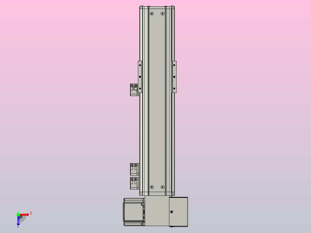 MT75BT半封闭皮带滑台[MT75BT.L80.200.RD.P40.C3]俯视图