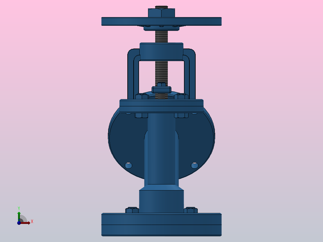 下展式放料阀[下展式放料阀]通径50mm后视图