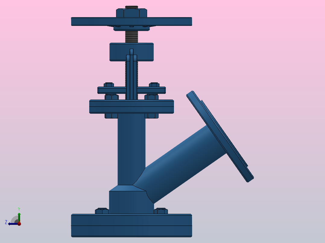 下展式放料阀[下展式放料阀]通径50mm左视图