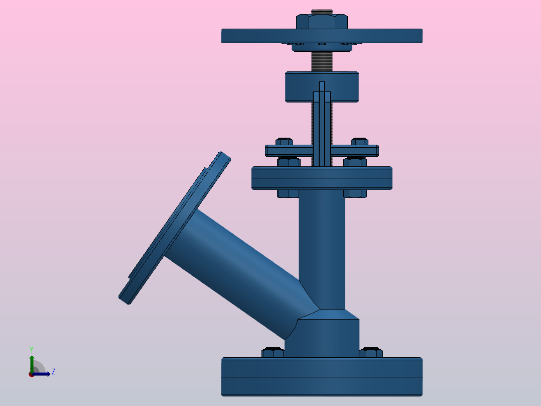 下展式放料阀[下展式放料阀]通径50mm右视图