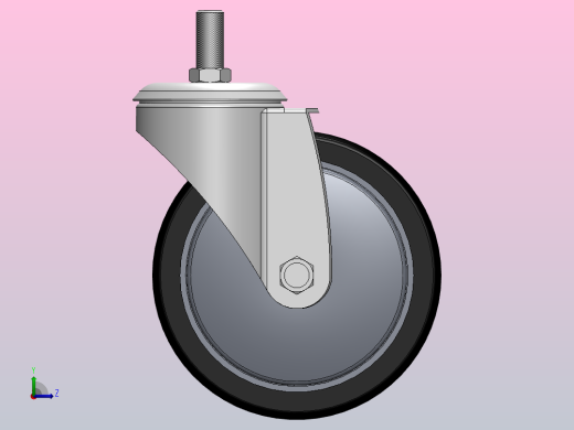 Z09-03-100-401B购物车轮[Z09-03-125-401B]左视缩略图