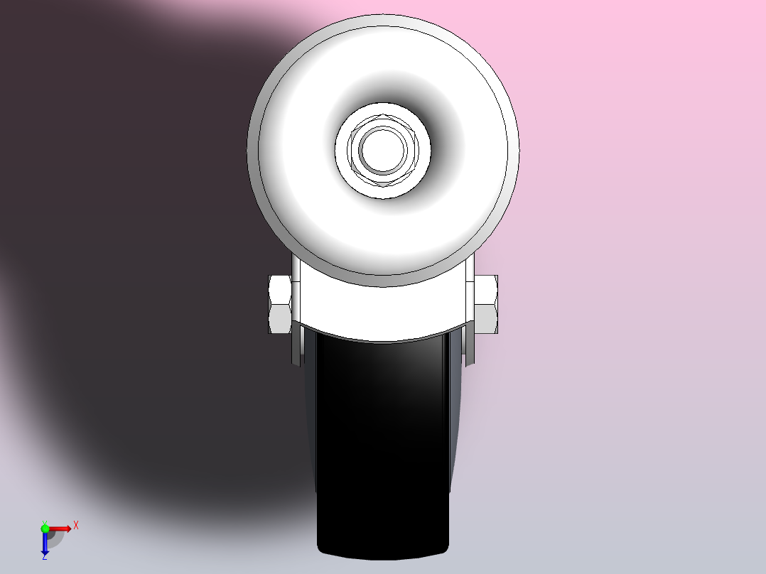 Z09-03-100-401B购物车轮[Z09-03-125-401B]俯视图