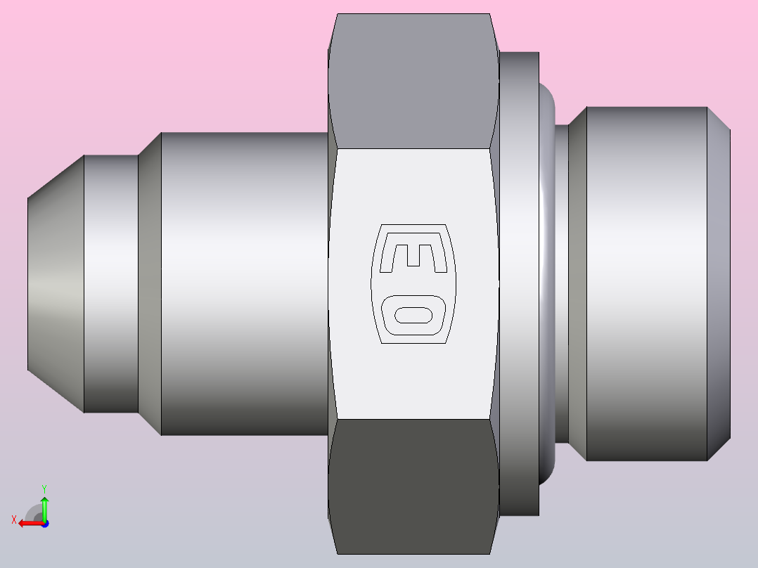EO硬管接头公螺柱连接器6 6F4OMXS后视图