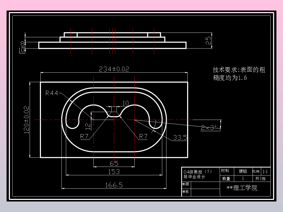 理工学院数控技术及应用专业毕业设计+说明书