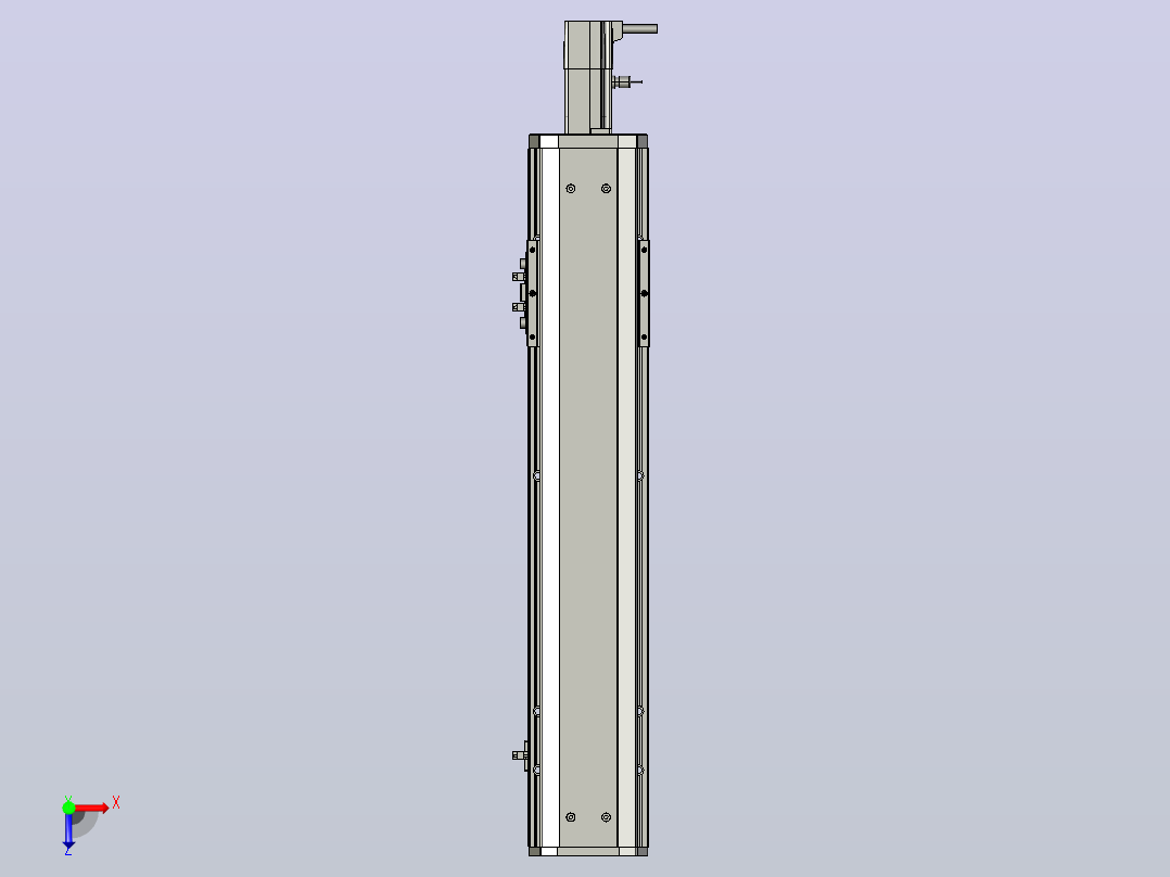 SYS12-BC-350-100W滚珠花健、支撑座、滚珠丝杠、交叉导轨、直线模组.STEP俯视图