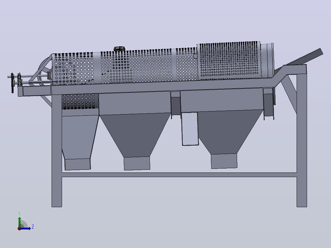 旋转筛选机左视图