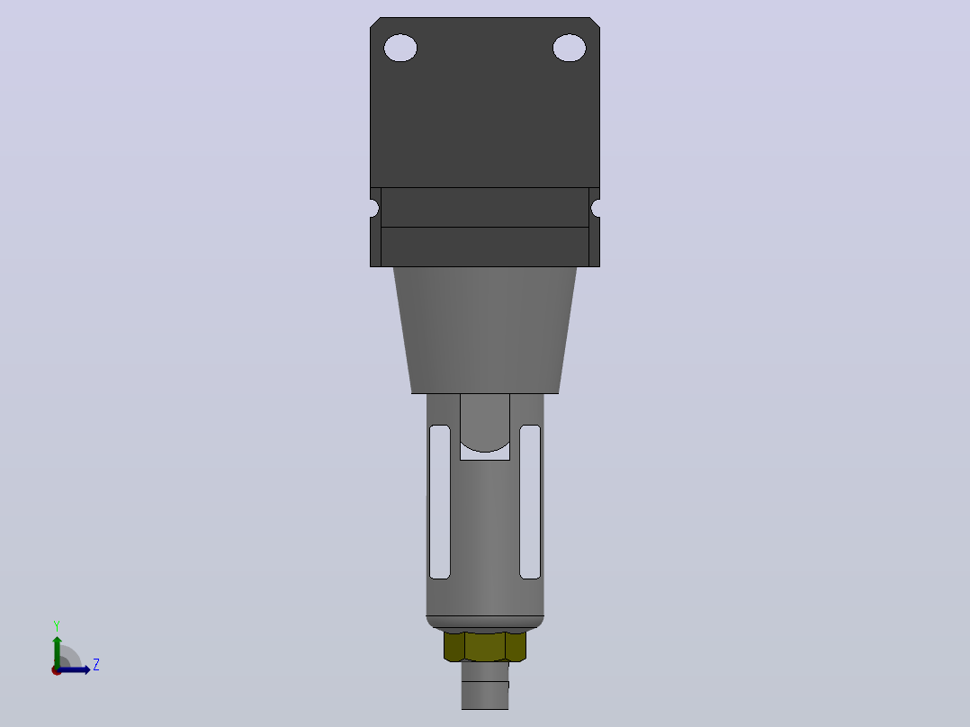 MASF5000[MASF5000-08-标准]气源过滤器左视图