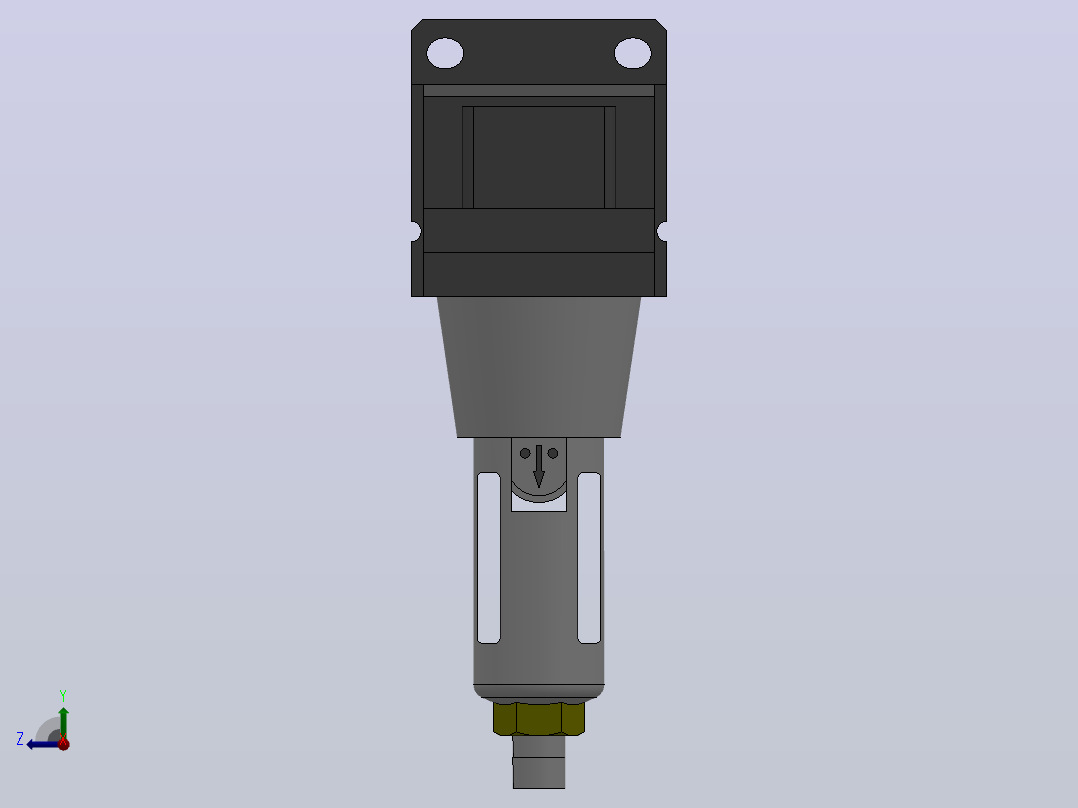 MASF5000[MASF5000-08-标准]气源过滤器右视图
