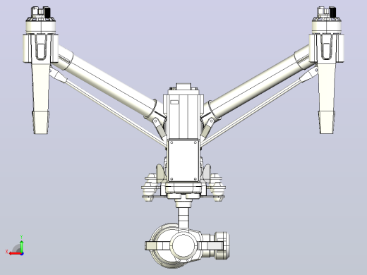 大疆悟 inspire Pro 无人机3D三维设计图纸后视缩略图