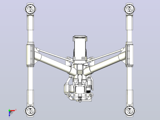 大疆悟 inspire Pro 无人机3D三维设计图纸俯视缩略图